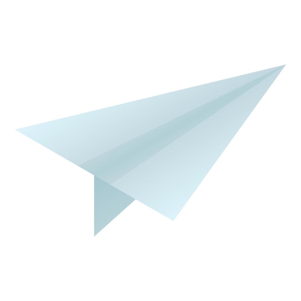 Paper airplane icon, isometric style vector