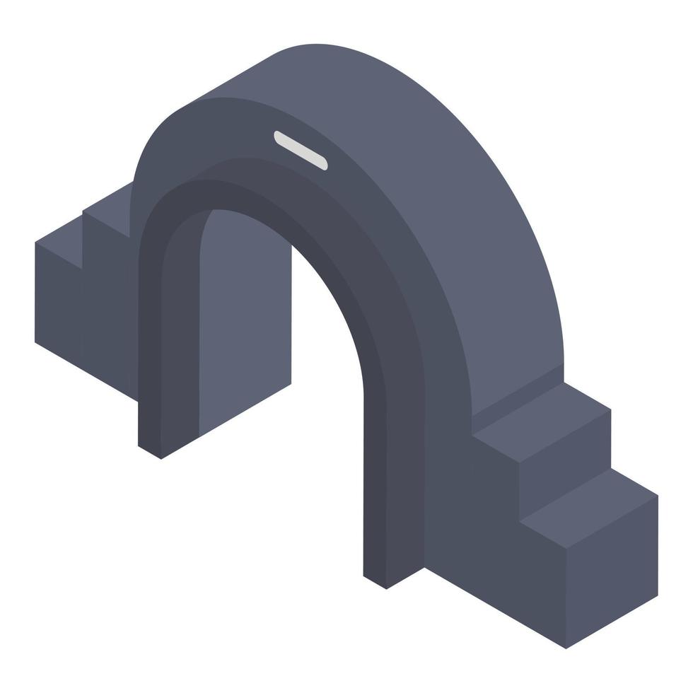 Park arch icon, isometric style vector