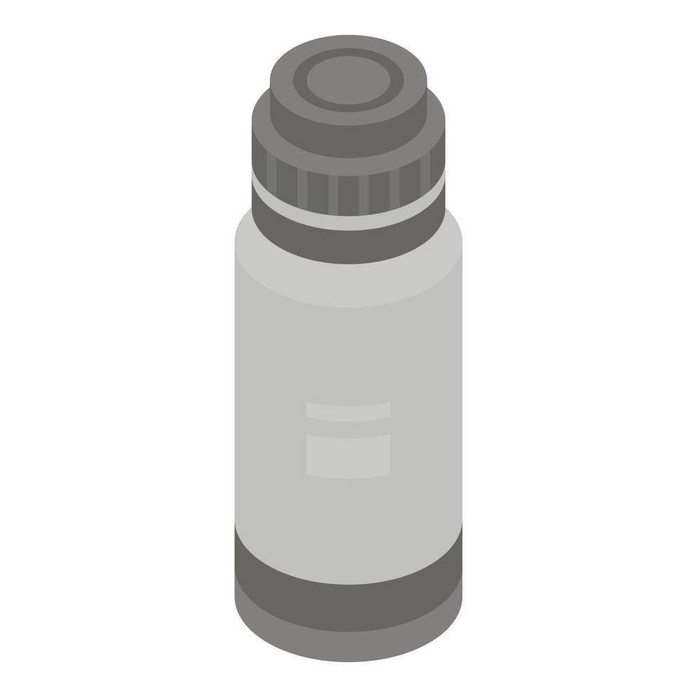 Camping thermos icon, isometric style vector