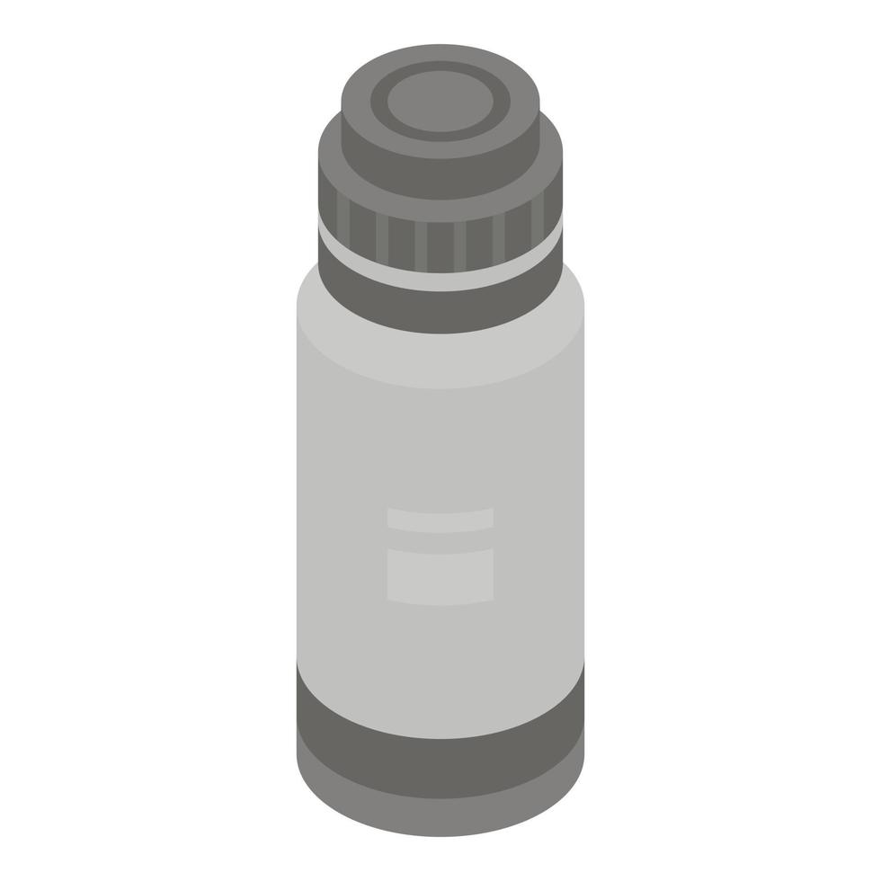 Camping thermos icon, isometric style vector