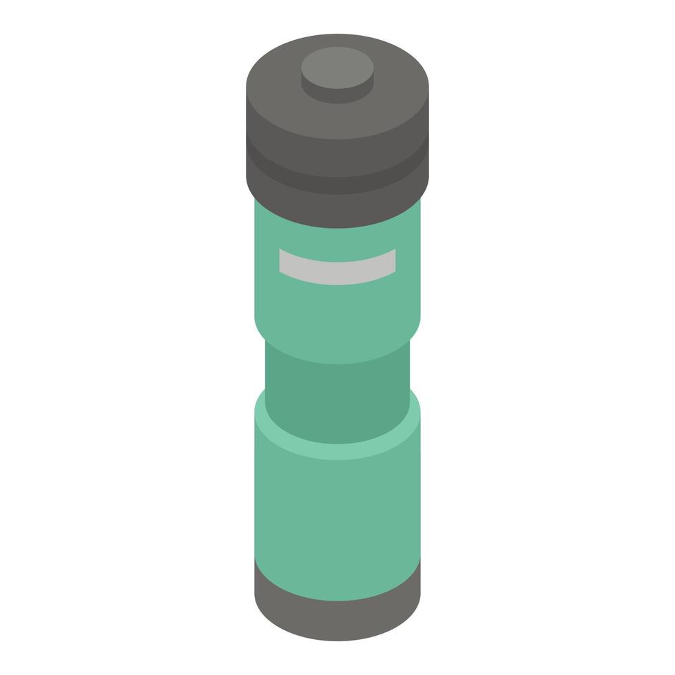 Green bike bottle icon, isometric style vector