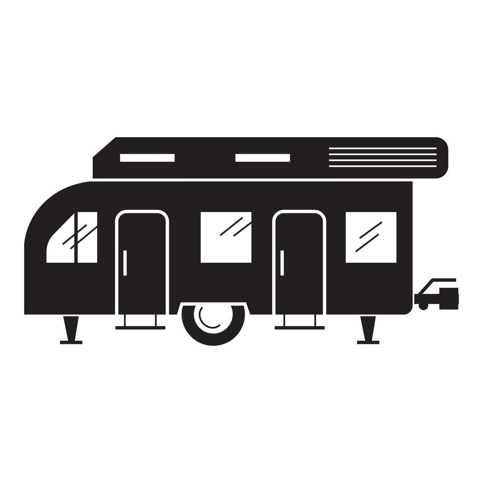 Recreation motorhome icon, simple style vector