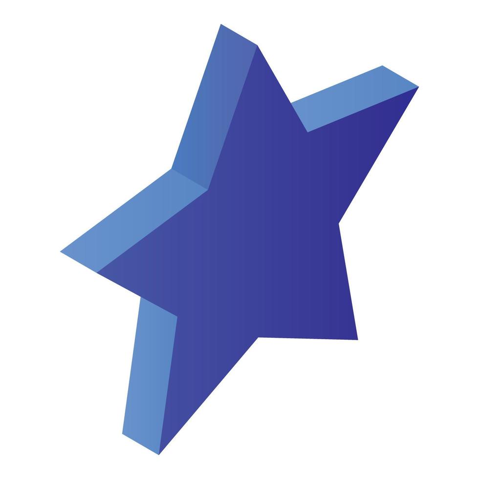 Rating star icon, isometric style vector