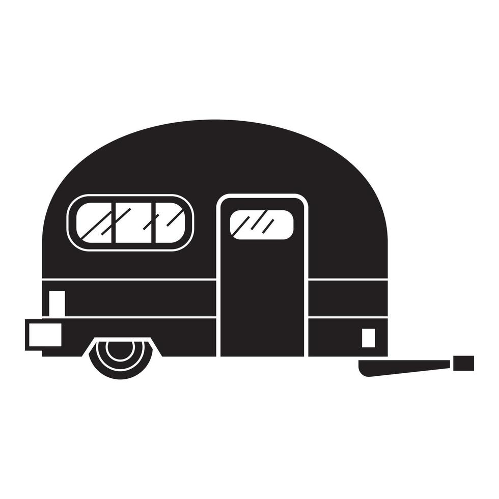 Voyage trailer icon, simple style vector