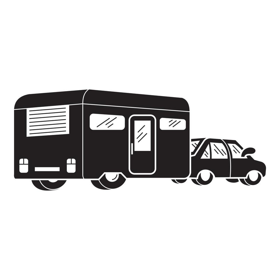 Motorhome icon, simple style vector