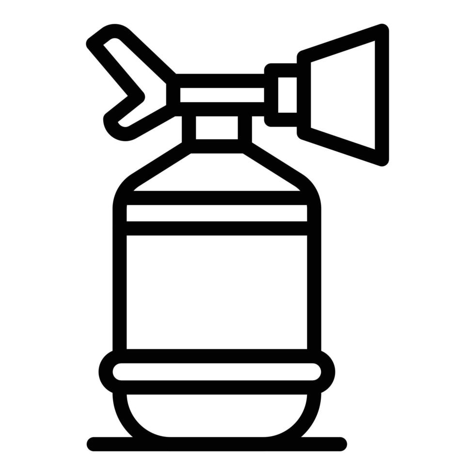 Alarm fire extinguisher icon, outline style vector