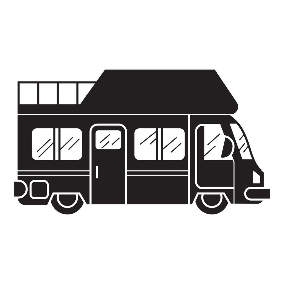 Vacation motorhome icon, simple style vector