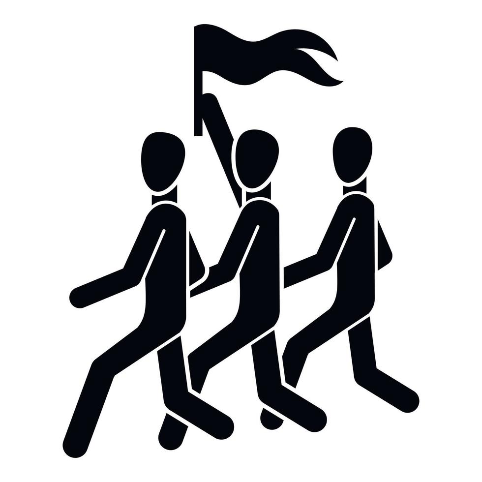 Team people icon, simple style vector