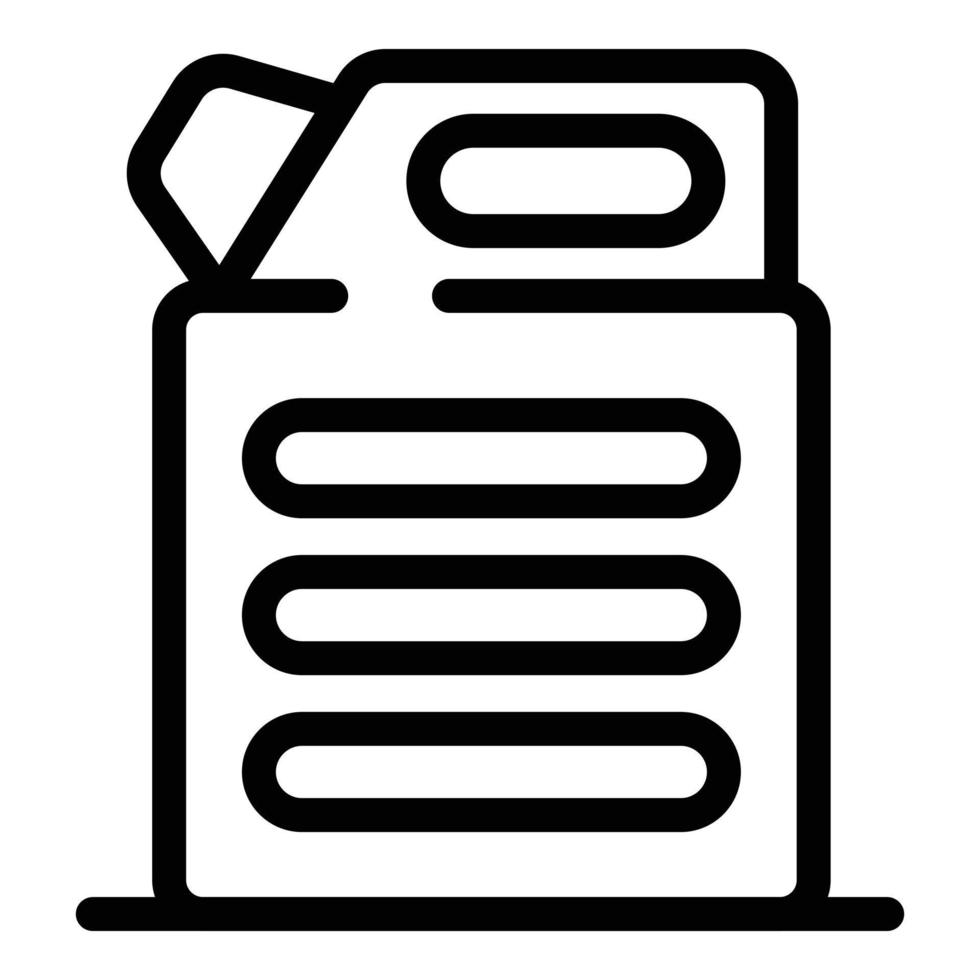 Liquid canister icon, outline style vector