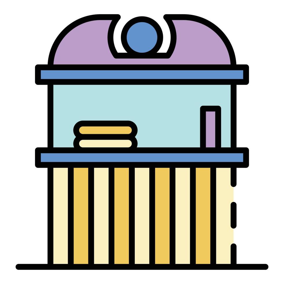Street beer kiosk icon color outline vector
