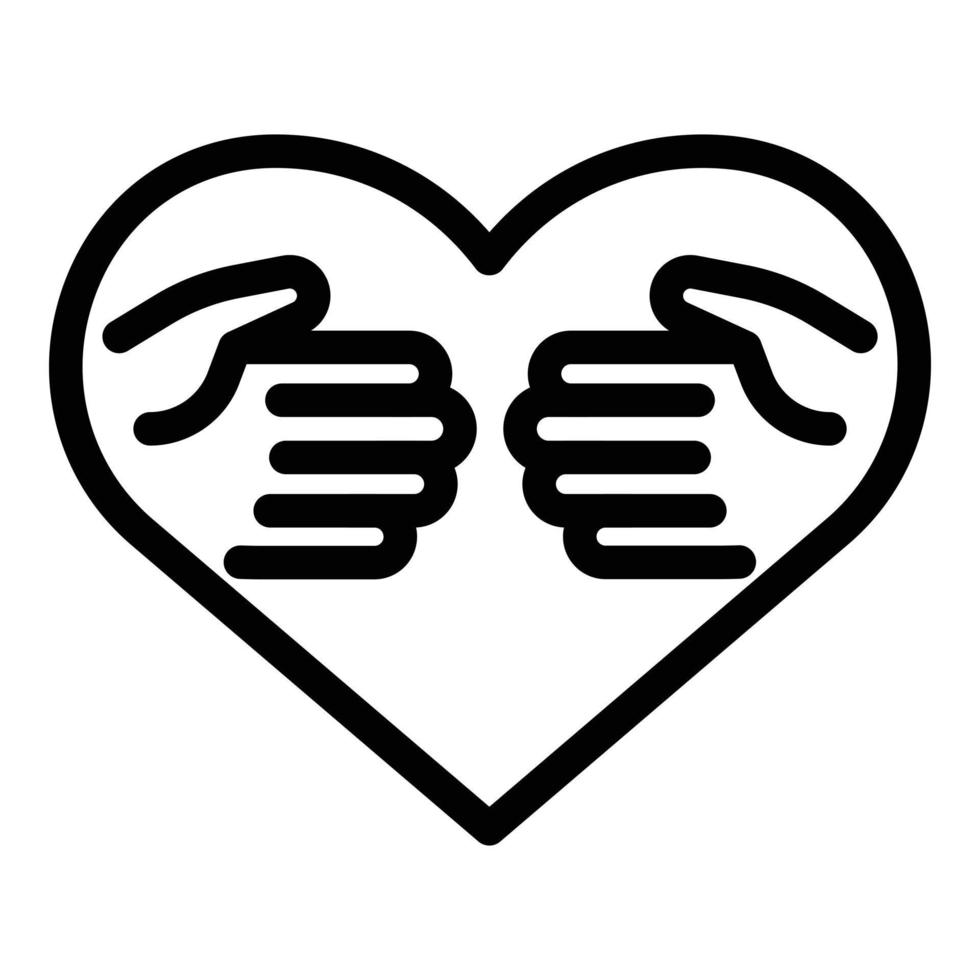 Affection icon, outline style vector