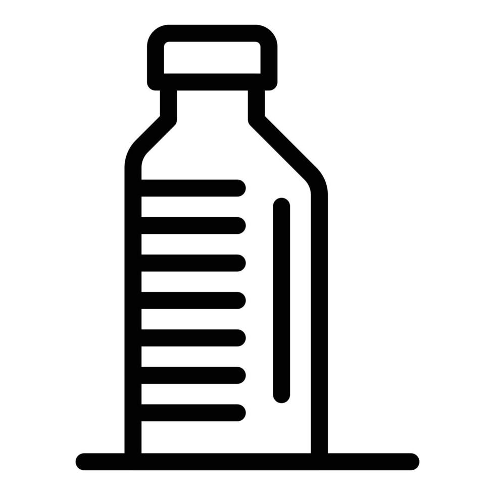 Oil bottle icon, outline style vector