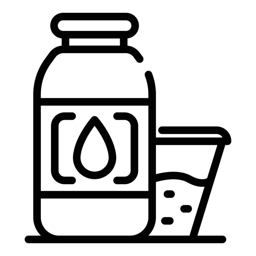 aceite aromático para el icono de la sauna, estilo de contorno vector