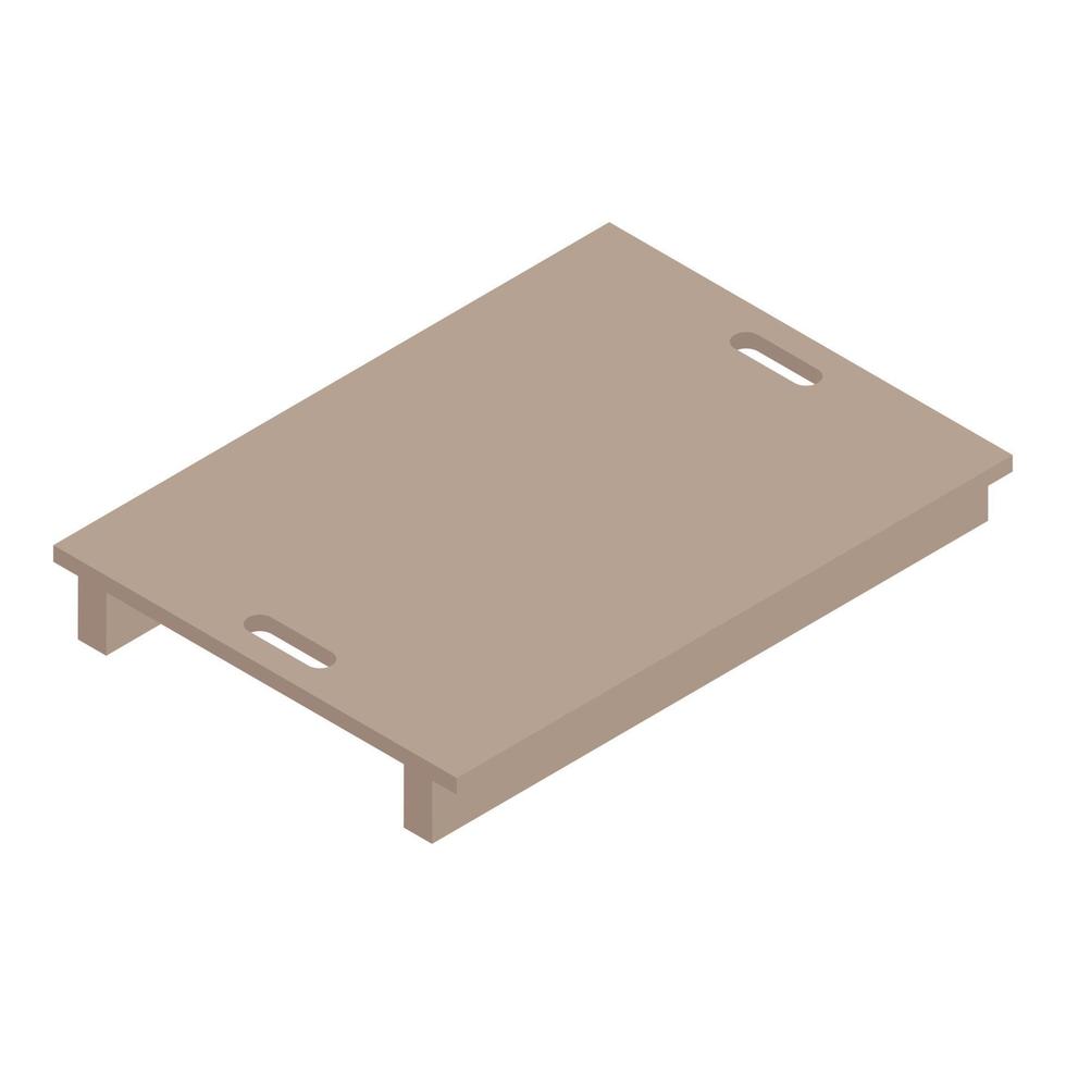 Plastic pallet icon, isometric style vector