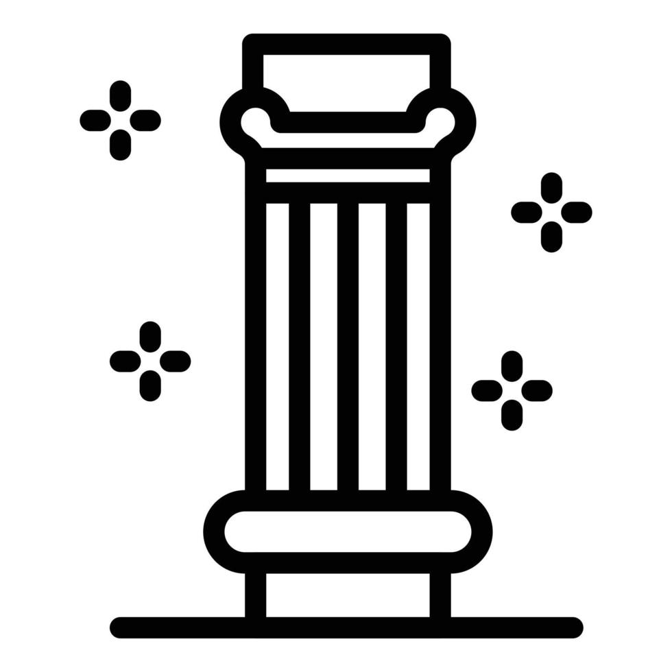Theatre column icon, outline style vector
