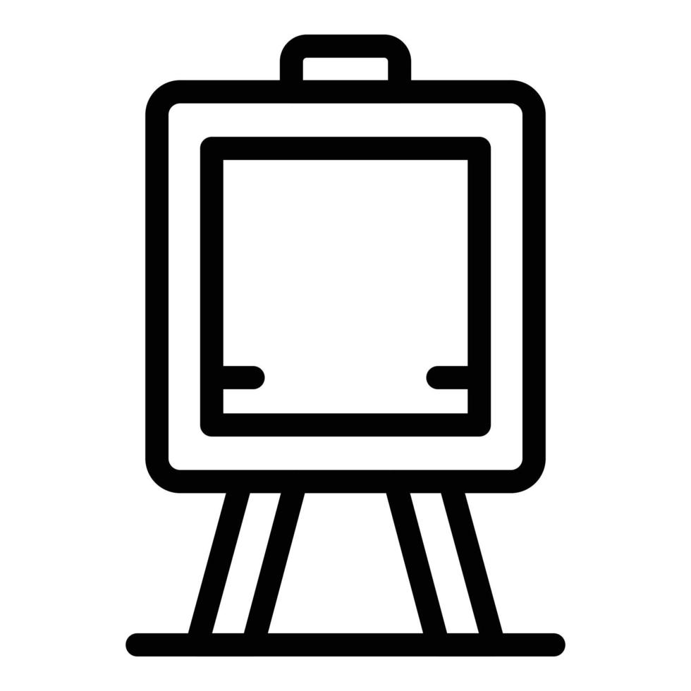 Kid room easel icon, outline style vector