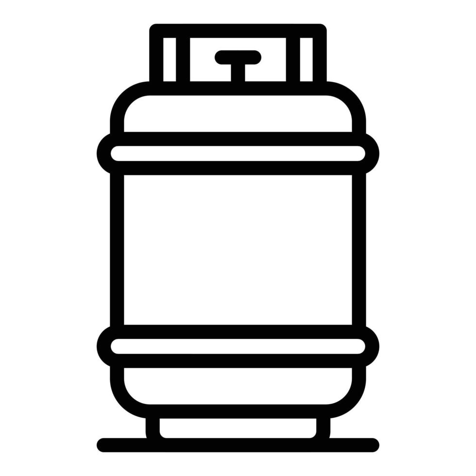 Tourist gas bottle icon, outline style vector