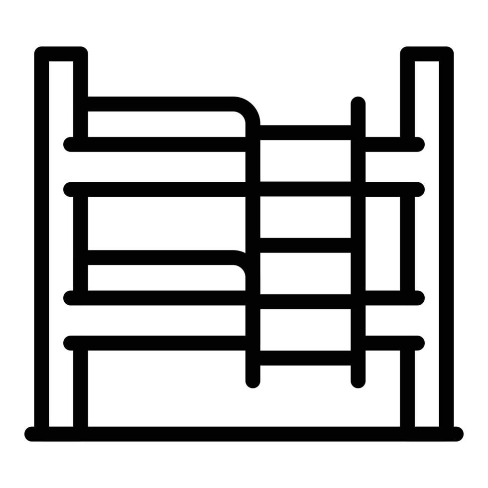 Bunk bed furniture icon, outline style vector