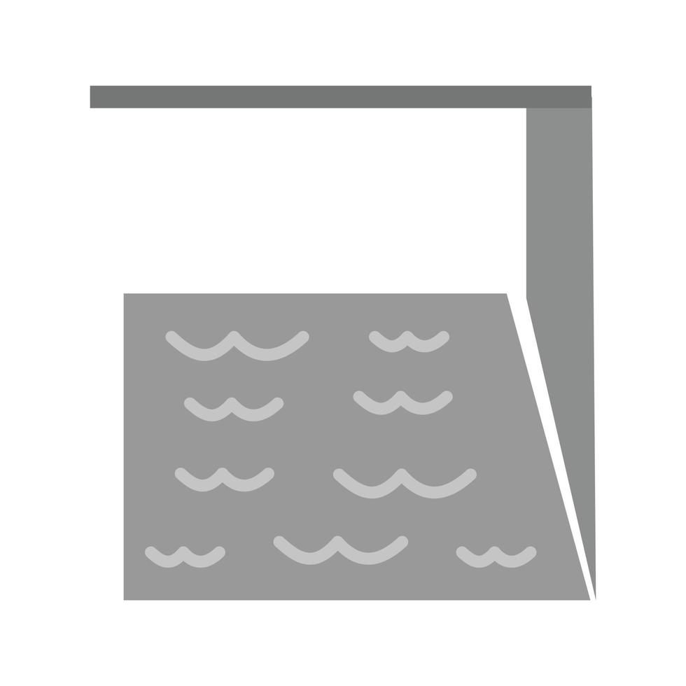 Swimming Pool Flat Greyscale Icon vector