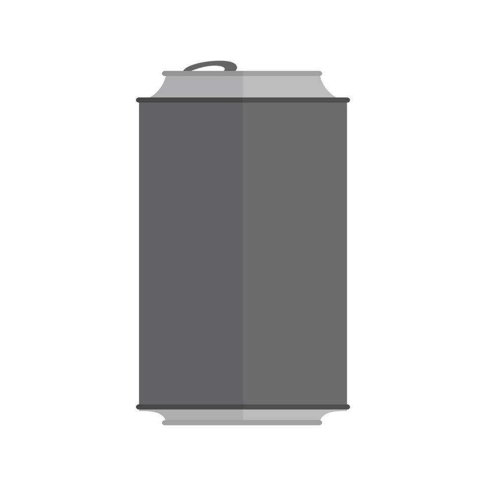 Soda Can Flat Greyscale Icon vector