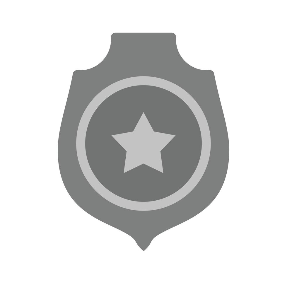 insignia militar icono plano en escala de grises vector