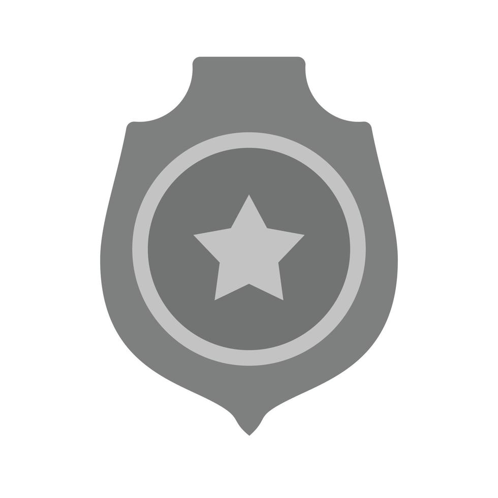 Military Badge Flat Greyscale Icon vector