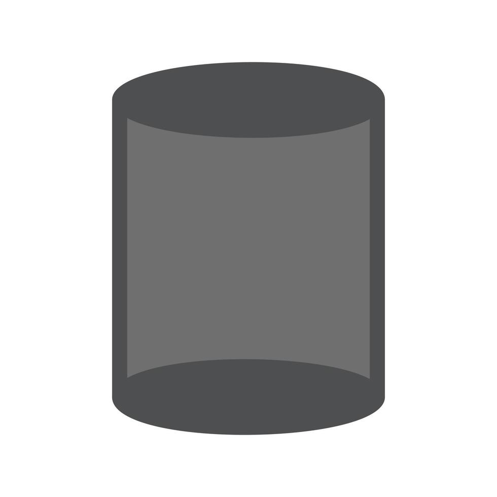 Cylinder Flat Greyscale Icon vector