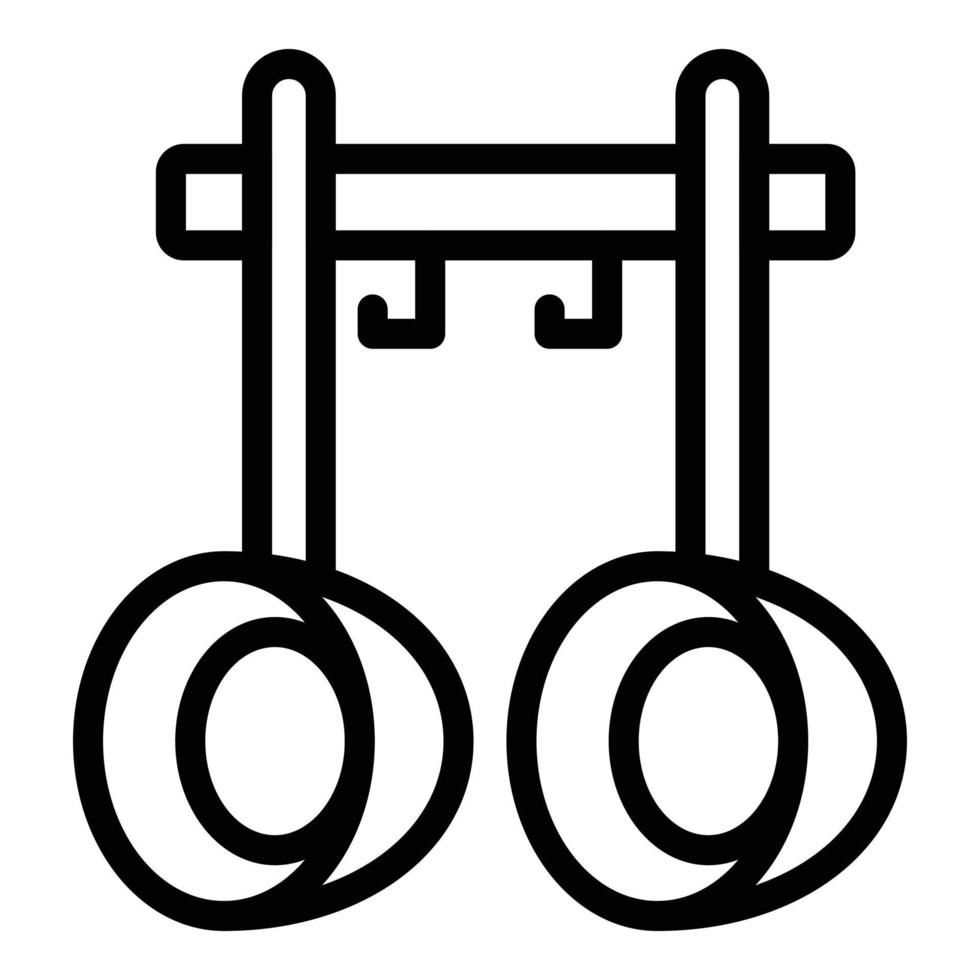 icono de cucharas de baño, estilo de esquema vector