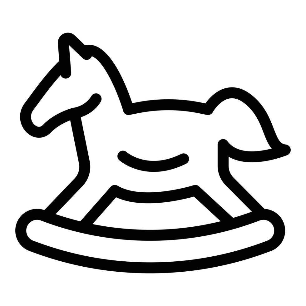 Balance kid horse icon, outline style vector