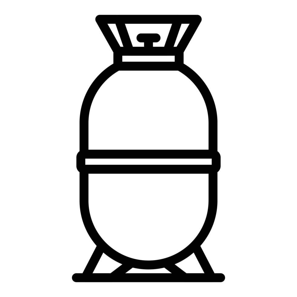 Gas tank icon, outline style vector