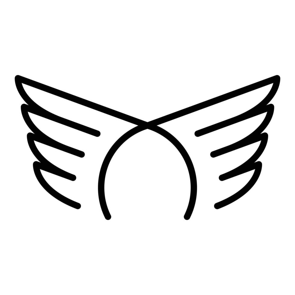 Heaven wings icon, outline style vector