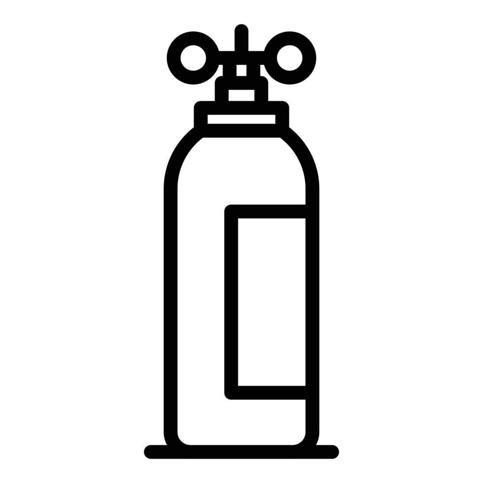 Oxygen balloon icon, outline style vector