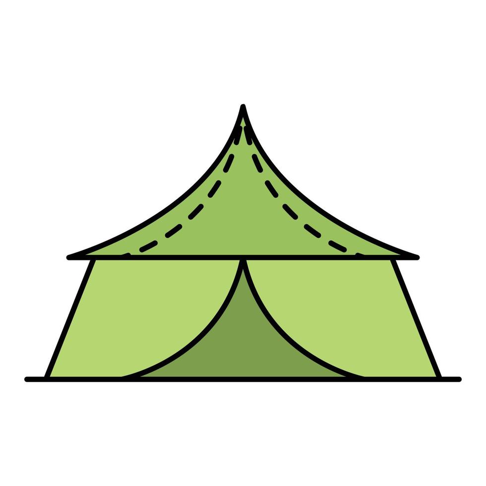 Gazebo icon color outline vector