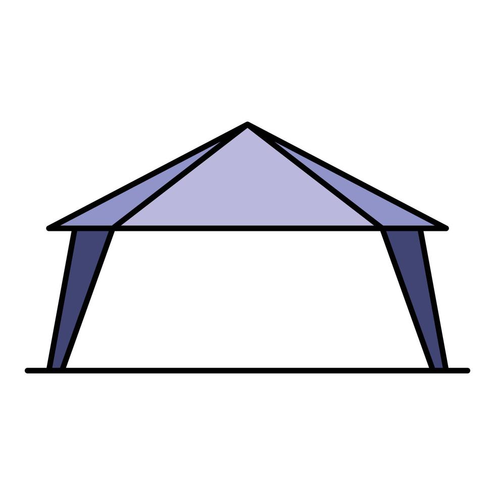 Marketing tent icon color outline vector