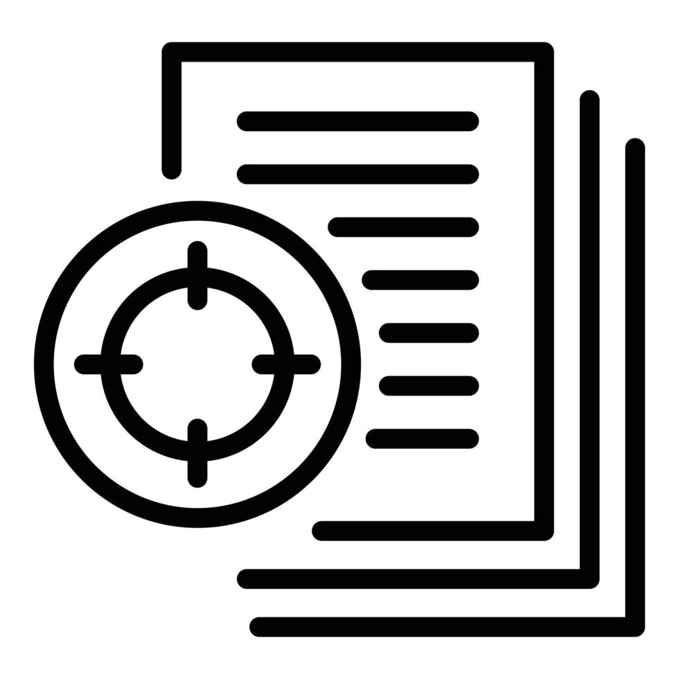 Audit icon, outline style vector