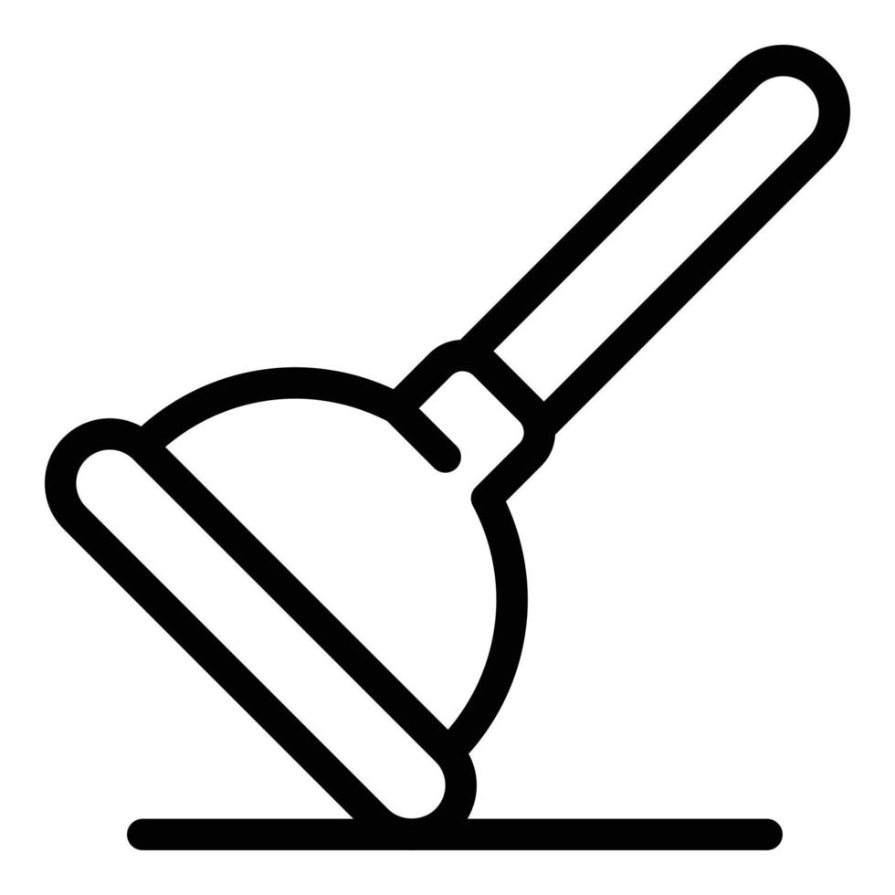 Toilet sucker icon, outline style vector