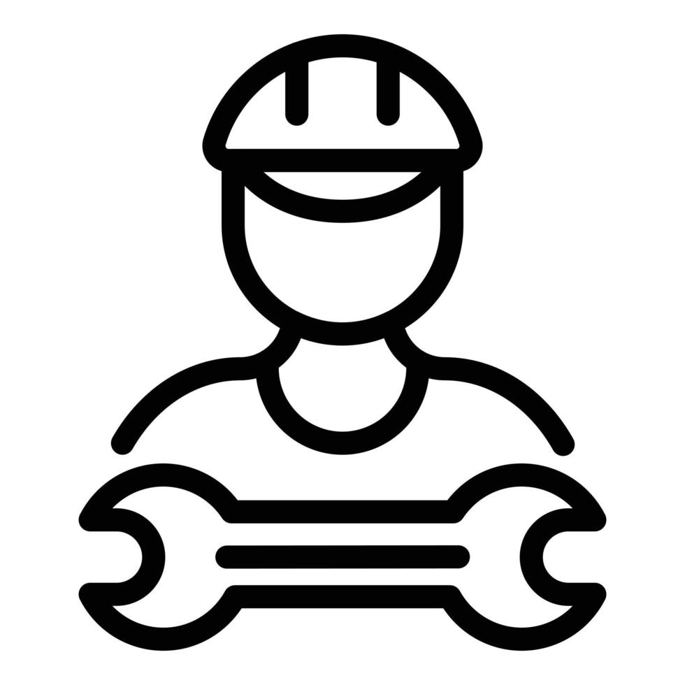 Repairman icon, outline style vector