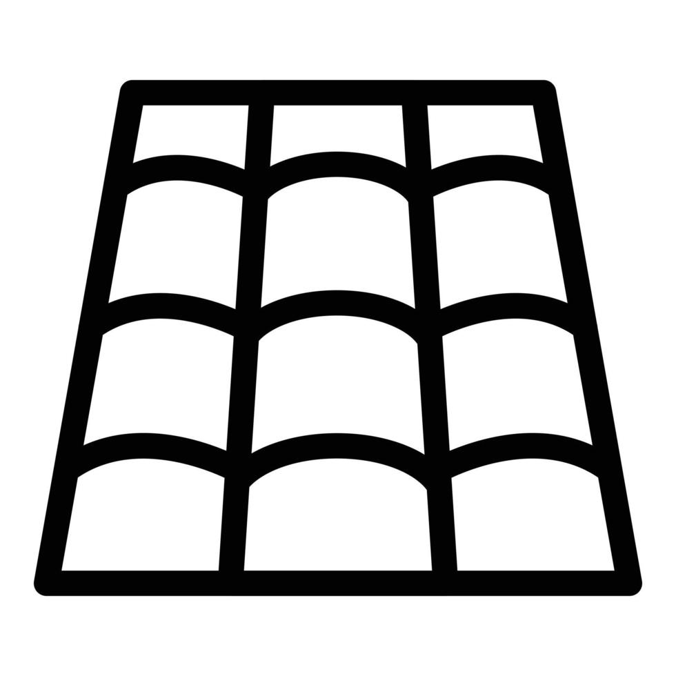 Rectangular roof tiles icon, outline style vector