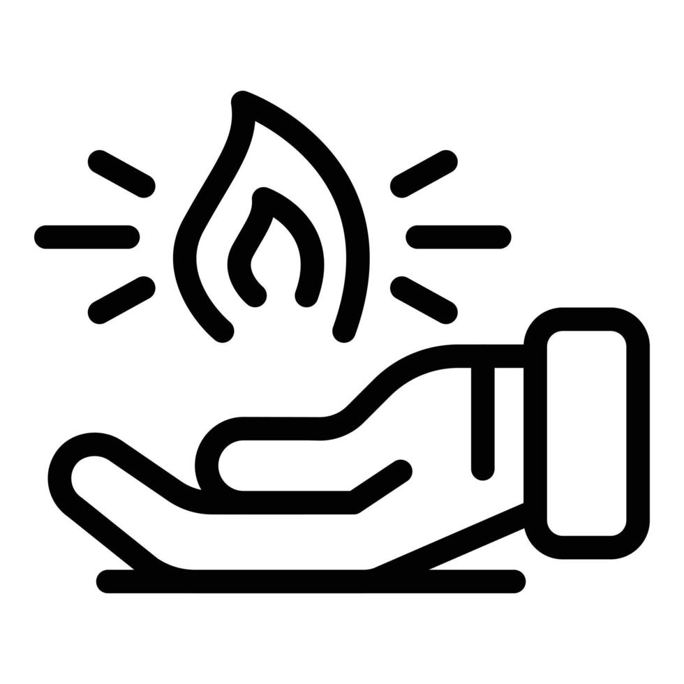Keep fire responsibility icon, outline style vector