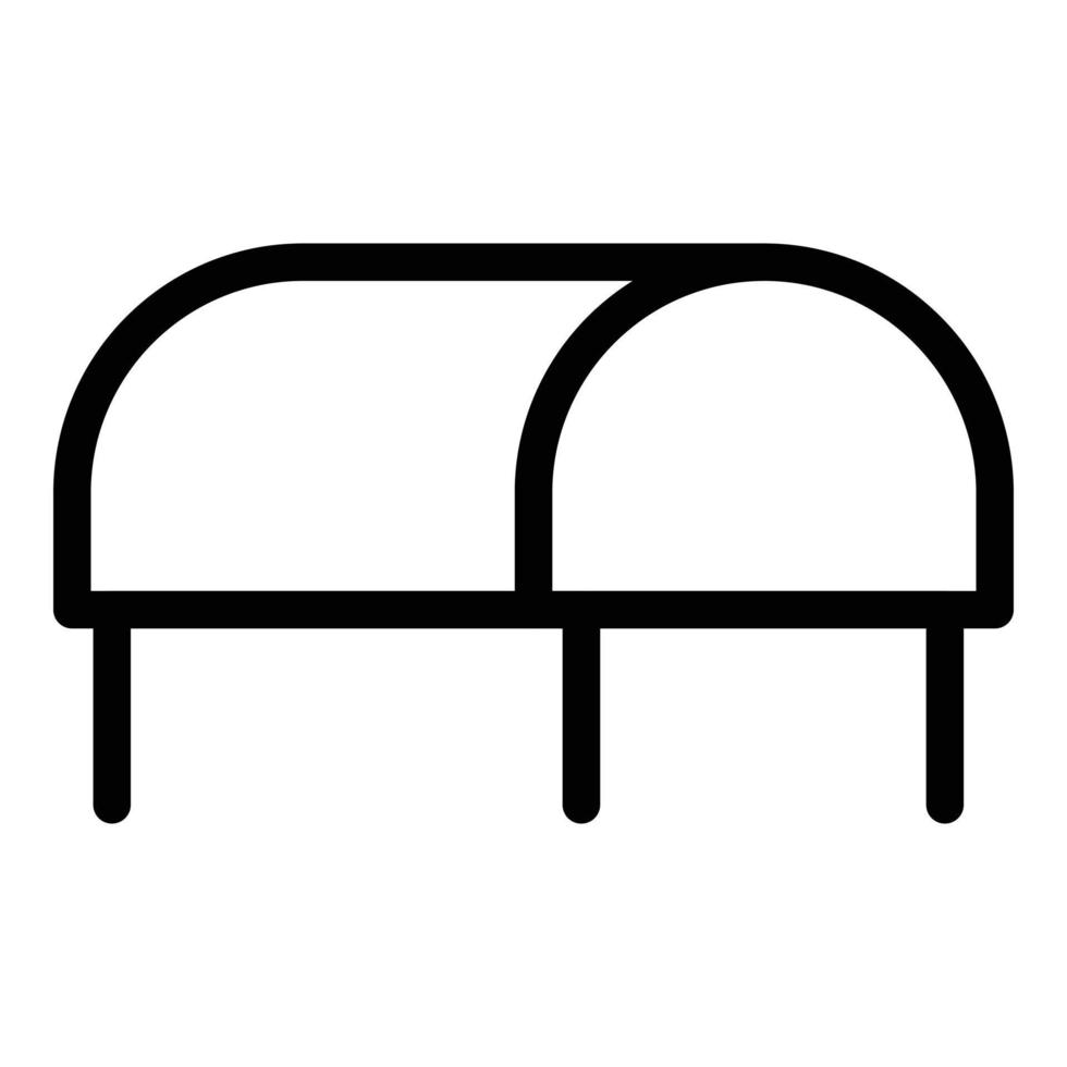 Semicircular roof icon, outline style vector
