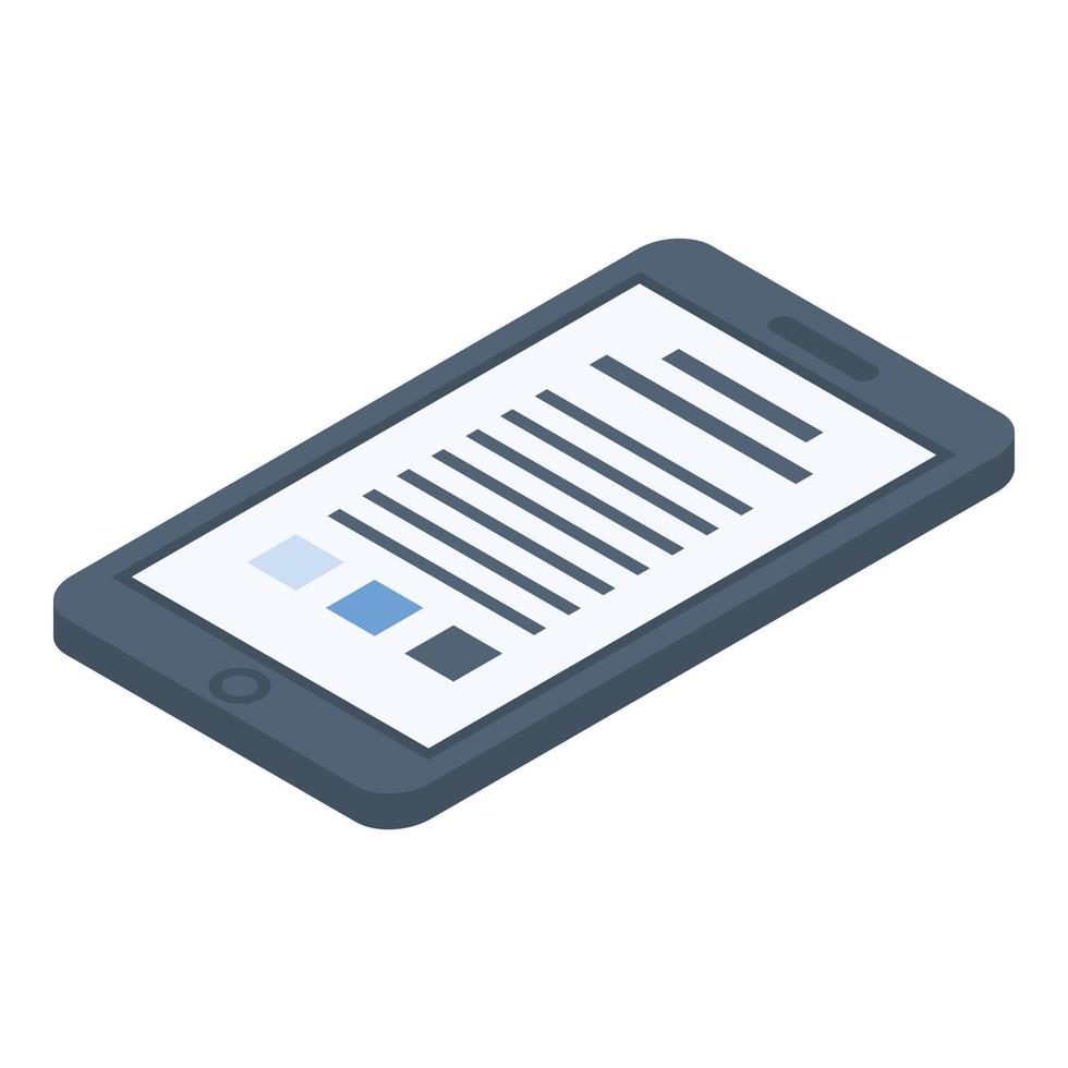 Smartphone icon, isometric style vector