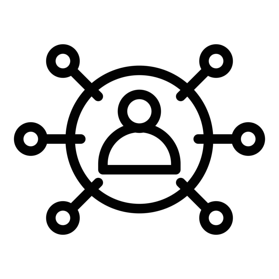 Work partnership icon, outline style vector