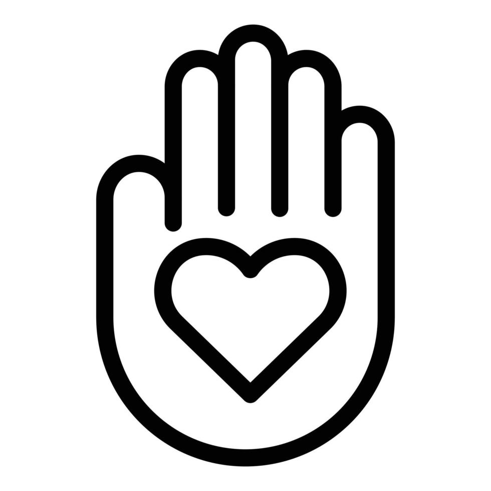 Keep love icon, outline style vector