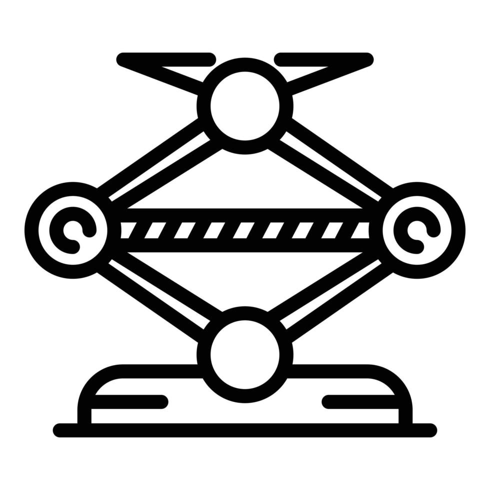 Jack screw tool icon, outline style vector