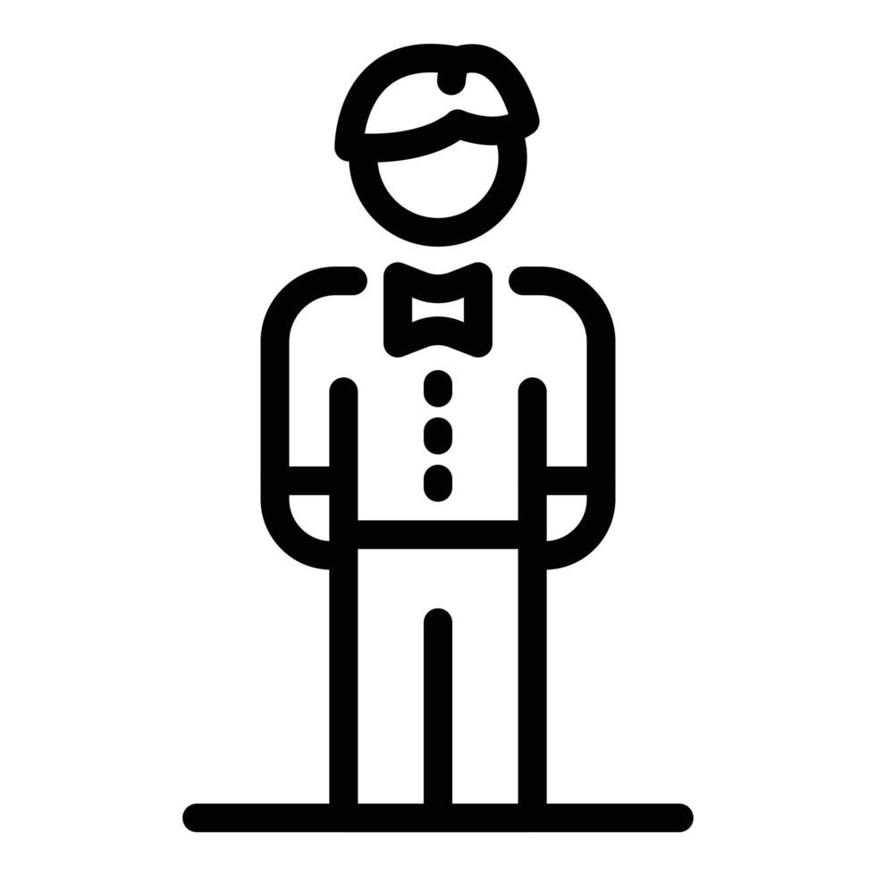 Groom icon, outline style vector