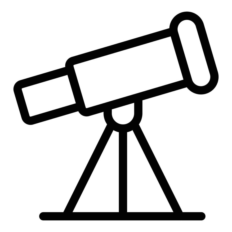 Space telescope icon, outline style vector