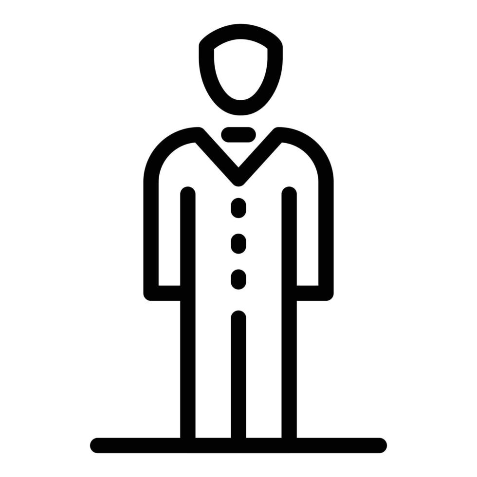 Young groom icon, outline style vector