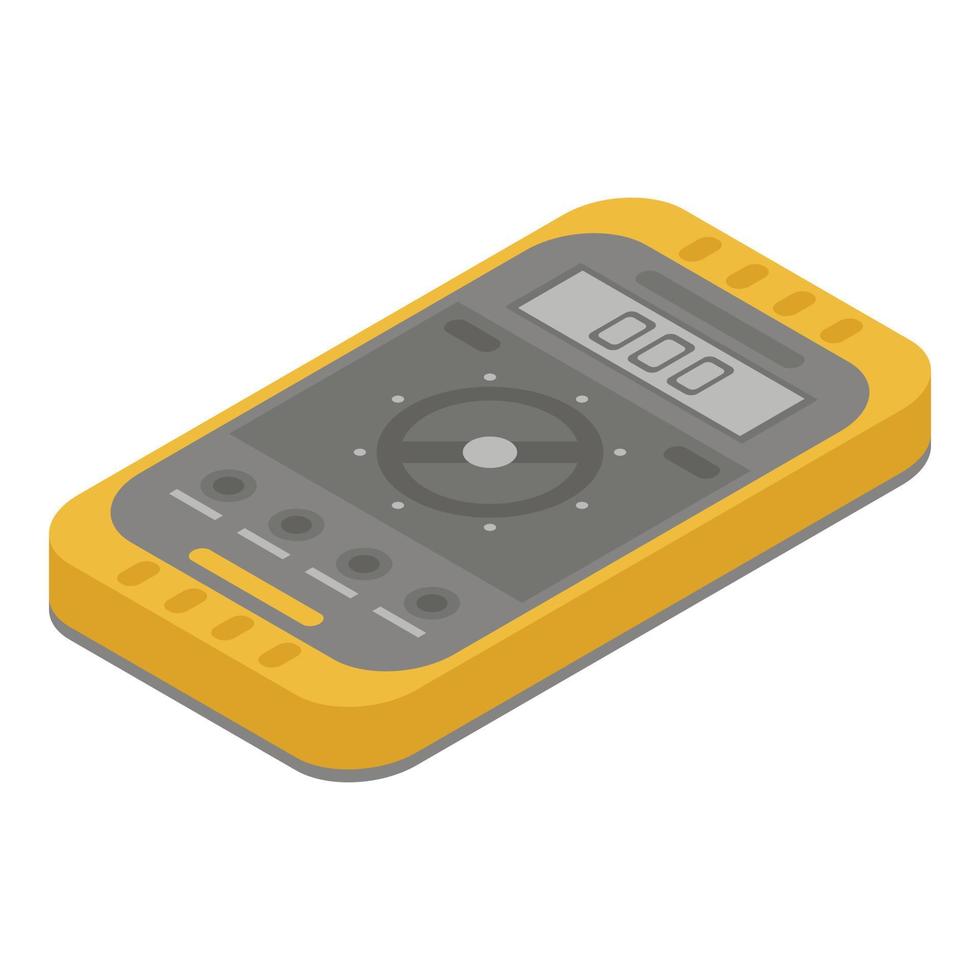 Modern multimeter icon, isometric style vector