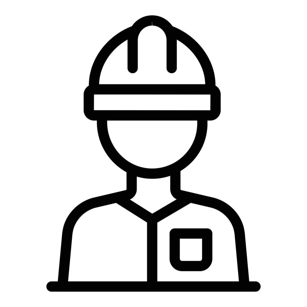 Tiler worker icon, outline style vector