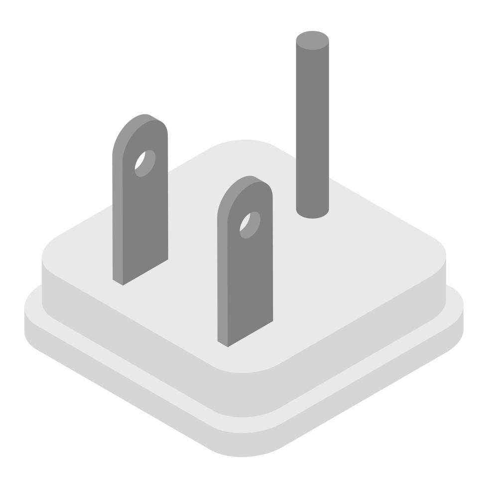 Us plug icon, isometric style vector